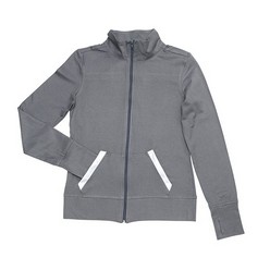 Active full zip up sweater, reflective kangaroo pocket welts, piping across the back, thumb loop, locally manufactured, weight 180gsm, 100% combed cotton