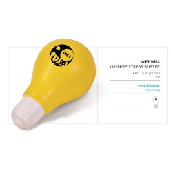 Research has proved that you can?t stop stress creation but dilution and getting rid of it is within your control. The creatively planned Lumiere Stress Ball comes in a bold and cool vibrant colour, which instantly relaxes you as soon as you hold it and put fingers to action. Designed in an illuminated bulb shape, the stress fears looking to you now.