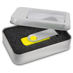 Personalise your USB and deliver it to your customer packaged together in this unique and stylish executive deluxe metal presentation box making this the ultimate gift to show your customers just how much you appreciate them. Only available with the purchase of a USB flash drive.
