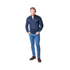 1/4 zip with puller, ribbed cuffs and waistband, Regular fit, 12 gaug, 100% Polyester