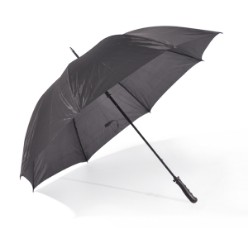 8 panel, 190T material golf umbrella. Manual opening windproof metal frame with black grip handle