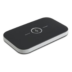 This wireless receiver and transmitter lets you seamlessly sync your music from your phone to audio equipment. It also transmits from your TV, CD player, MP3 or any other audio device to your speakers or headphones with Bluetooth. With its low-latency technology, it also supports online games, TV, real-time voice transmission. It features a built-in rechargeable battery and includes charging cable and 3.5mm audio connecting cable