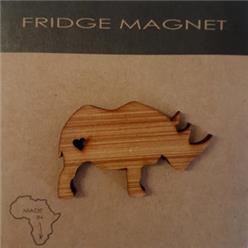 Magnet rhino wood