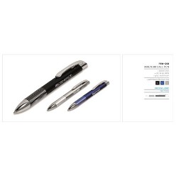 An elegant executive pen that is sure to be appreciated by its recipient. Features an iron barrel with aluminium grip with design. Available in 3 great colours. With black German ink, barrel iron, clip & tip ABS, grip aluminium.