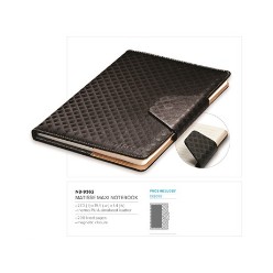 An elegant and executive notebook with classy stitch accent and stunning textured cover design. Includes magnetic closure and 104 lined pages. Excludes pen, Thermo PU & simulated leather 27.3 ( l ) x 19.5 ( w ) x 1.4 ( h ).