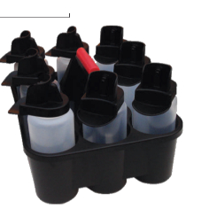 Made of durable ABSplastic, includes 8pcs x 1000ml de luxe bottles