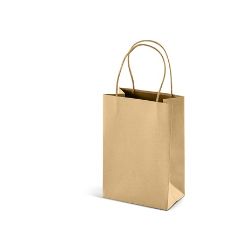 Kraft paper bag with twist paper cord