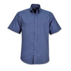 Cotton Rich. Features: Two piece button down designer collar, Single pocket, Superior quality cotton rich fabric for comfort and durability, Reinforced double stitching, Short Sleeve.