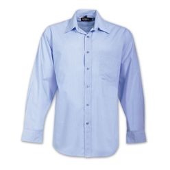 Men's Woven Microcheck Shirt Long Sleeve