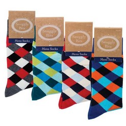 Men Colourful Chevron is a combination of materials like most socks but these can be branded with anything from dragons to logos.