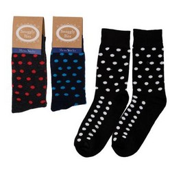 Men Dots is a combination of materials like most socks but these can be branded with anything from dragons to logos.