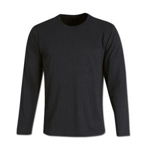 This is the Mens 150g Fashion Fit T-Shirt - long sleeve which is available in S, M, L, XL, 2XL, 3XL with colour variations of charcoal, graphite melange, white, navy, black