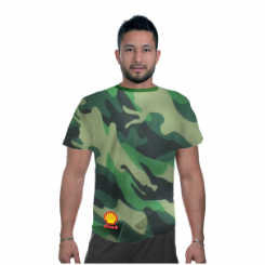 Mens Camouflage Crew neck tshirt