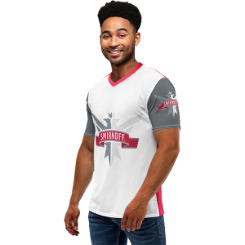 Mens Custom V-neck T-shirt with Full Colour Print
