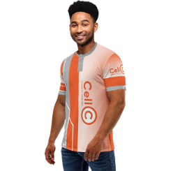 Mens Henley Short Sleeve T-Shirt with Sublimation