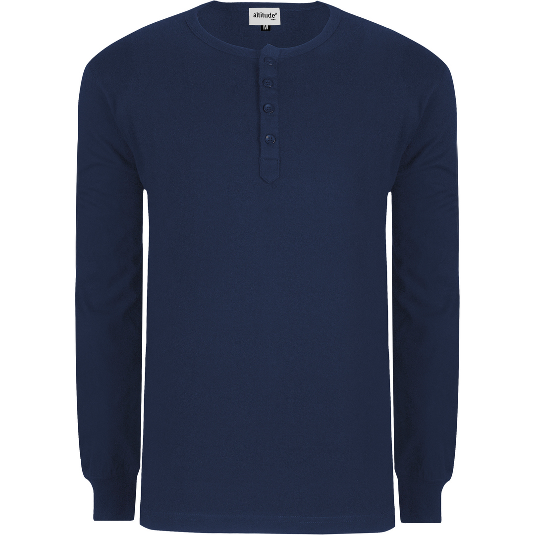 Mens Long Sleeve Henley T-Shirt