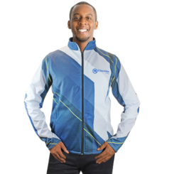 240g/m2 Brushed Fleece Mens Jacket with welt pockets and full zip chin protector