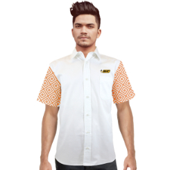 Mens Short Sleeve Shirt with Sublimated Sleeves