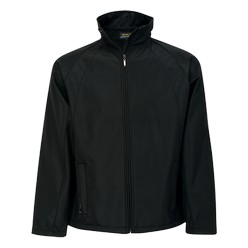 Mens Techno Jacket: Water-resistant outer fabric with micro fleece lining for a lightweight and versatile garment. Features include zippered side pockets, full zip front, inner pocket and top-stitching detail. Available in two colours. High tech-way stretch polyester bonded fleece fabric.
