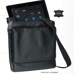 Sophisticated style with ultimate protection for your iPad2/3, nappa leather, top zip, adjustable shoulder strap, padded interior for tablet protection, fully lined