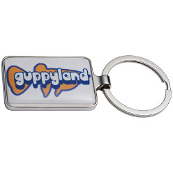 Metal key ring - choose between laser engraving or a full colour dome insert