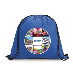 This mini drawstring bag is available in 3 colours. Main compartment uses strings to open wide and close with ease. Great for kids too. Can carry as a backpack or on one shoulder . Spacious branding area. 80 g/m2 non-woven