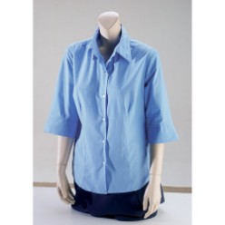¾ Ladies Sleeve Blouses Poly Cotton 65/35 110G