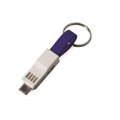 3 Connection Keyring Micro USB Lighting and Type C Connection