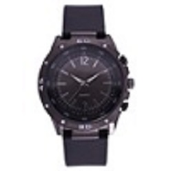Military watch with 2 year guarantee and resin material strap with black face