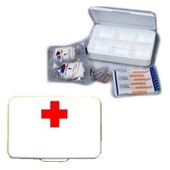 Pill box with 6 compartment that can be custom branded