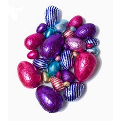 Each one perfectly wrapped, these mini chocolate eggs will entice anyone, even those on the strictest of diets. Each egg containing A grade chocolate and Hazelnut that will hypnotize your taste buds into only wanting more. Colourfully wrapped in foil, this product makes a great gift for all ages and any occasion. 