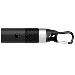 Mini LED flashlight with carabineer clip