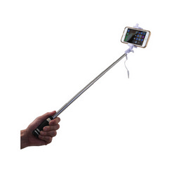 Extendable Selfie Stick. With Clip Phone Holder and Cord