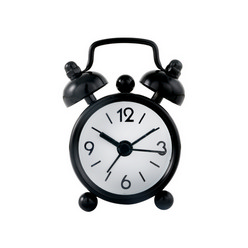 Mini Twin Bell Alarm Clock Black