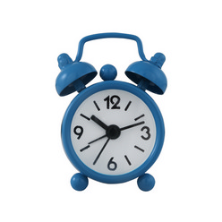 Mini Twin Bell Alarm Clock Blue