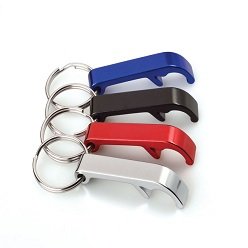 Mini bottle opener keyring