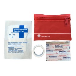 Mini emergency first aid kit in nylon bag