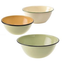 Mixing Bowl Enamel Plain Cash-Bowl lets you keep your food and thoughts on the table.