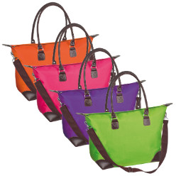 Modern Overnight Bag with 2 PU carry handles, shoulder strap, inner zipper compartment, made of 190T Nylon