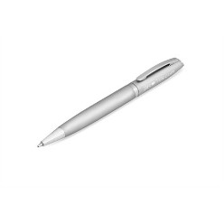An elegant pen from the SILVER pens & design range. Available in 2 colours. With black German ink, barrel aluminium with metallic lacquered coating, clip, tip & trim polished chrome