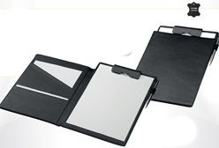 Genius leather two fold clip board, holds A4 paper, Pen loop