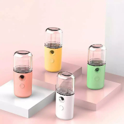 Ultrasonic Nano Atomization Technology, Nano Mini Electric Sanitizer and Water Mist Atomizing Sprayer, Can be used as a fogger and a mist sanitiser, Moisturize and Refresh your Skin, sanitise anything you touch, USB charging cable included