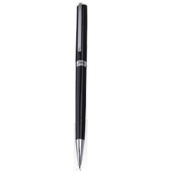 Twist action metal ballpen, Chrome clip & trims, Refill - black ink, Laser engraving, Supplied in Bettoni box
