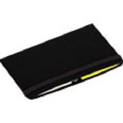 Name card holder with sticky notes with flip top and elastic closure