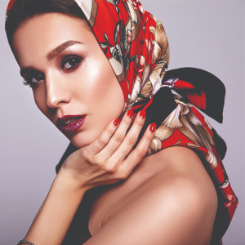 Headwrap made from chiffon material