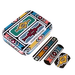 Set of 30 assorted latex free Ndebele Plasters in 3 different sizes each containing 10 plasters in the following sizes:  76 x 19mm  58 x 16mm 38 x 22 mm