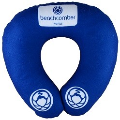 A Neck cushion that is available in various colours that can be customised with Pad printing with your logo and other methods.