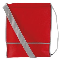 80gsm non woven solid colour messenger bag, grey trims, shoulder strap