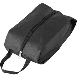 80gsm non woven shoe bag with zip, extended up to 12cm