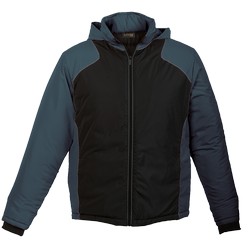 Oakland Jacket: Features on this jackets include a funnel neck collar, tuck-away hood, detailed pannels, welted pockets and ribbed cuffs. With mid-weight padding and quilted linning, this jacket is the perfect item for chilli days. 100% Polyester with soft hadfeel, reflective zip detail